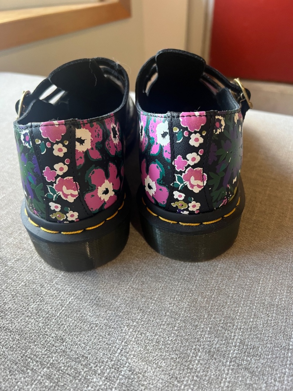 Dr. Martens Black Floral Mary Jane Flats - Picture 5 of 8